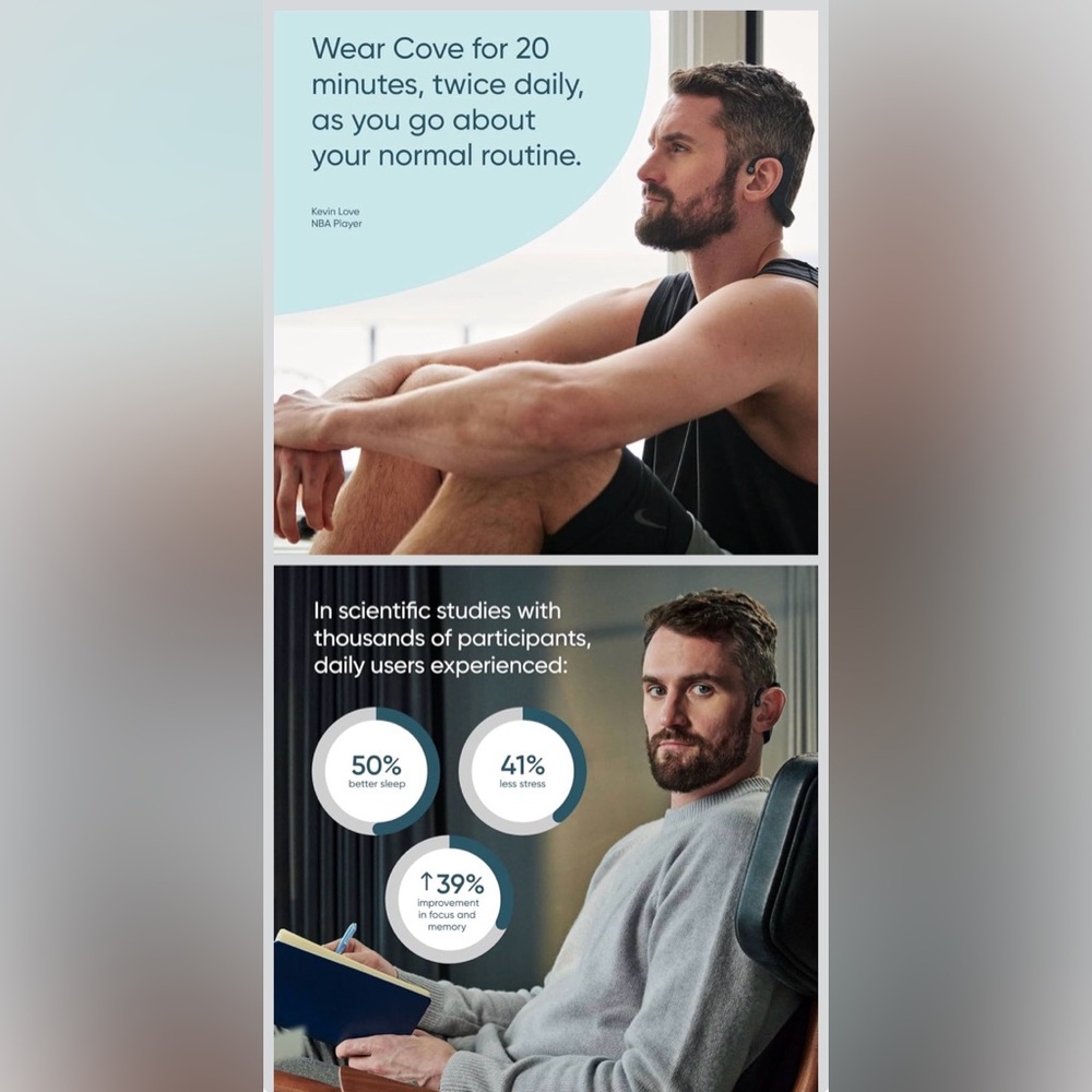Feelmore Labs Cove Wearable Wellness Vibrating Device For Mind Mental Health - Picture 4 of 10